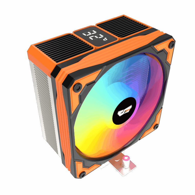 Darkflash M400 CPU aušintuvas, juodas/oranžinis, 120 mm ventiliatorius
