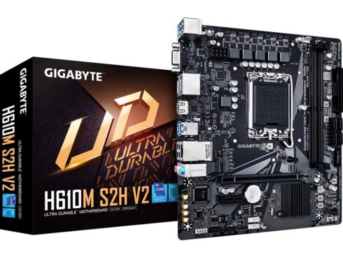 Mainboard GIGABYTE Intel H610 LGA1700 Micro-ATX Memory DDR5 Memory slots 2 1xPCI-Express 3.0 1x 1xPCI-Express 4.0 16x 1xM.2 1x15pin D-sub 1xHDMI 2xDisplayPort 4xUSB 2.0 2xUSB 3.2 1xPS/2 1xRJ45 3xAudio port H610MS2HV21.0