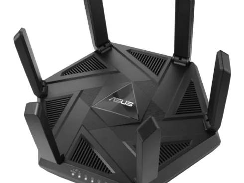 Wifi 6 802.11ax Tri-band Gigabit Gaming Router   RT-AXE7800   802.11ax   574+4804+2402 Mbit/s   10/100/1000 Mbit/s   Ethernet LAN (RJ-45) ports 4   Mesh Support Yes   MU-MiMO Yes   No mobile broadband   Antenna type External