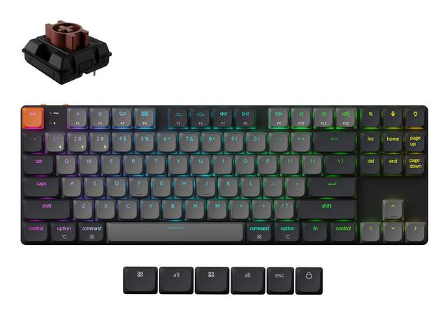 388444c8-92be-4694-bf0b-fb554e959fb0 Klaviatūra Keychron K1 RGB su 80% TKL išdėstymu