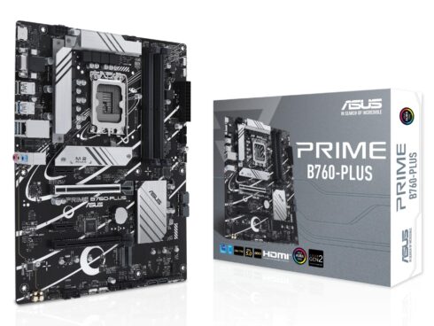 Mainboard ASUS Intel B760 Express LGA1700 ATX Memory DDR5 Memory slots 4 2xPCI-Express 3.0 1x 1xPCI-Express 4.0 16x 1xPCI-Express 5.0 16x 3xM.2 1x15pin D-sub 1xHDMI 1xDisplayPort 2xUSB 2.0 3xUSB 3.2 1xUSB-C 1xRJ45 3xAudio port PRIMEB760-PLUS
