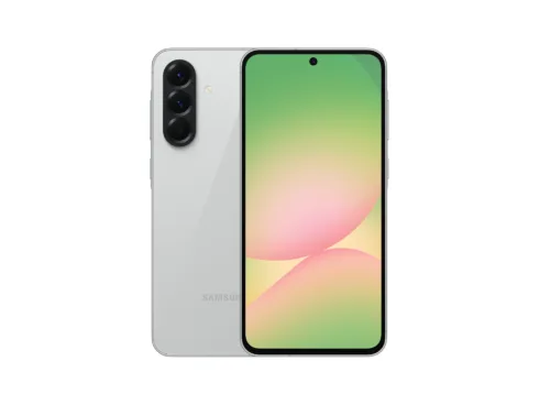 Samsung Galaxy   A56 A566   Light Grey   6.7 "   Super AMOLED   1080 x 2340 pixels   Internal RAM 8 GB   128 GB   Dual SIM   4G   5G   Main camera resolution 50+12+5 MP   Secondary camera resolution 12 MP   Android   15   5000 mAh