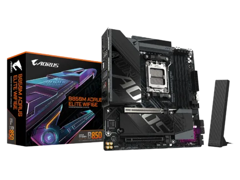 Gigabyte B850M A ELT WF6E   Processor family AMD   Processor socket AM5   DDR5   Supported hard disk drive interfaces SATA, M.2   Number of SATA connectors 4