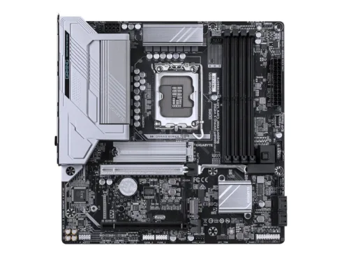 Gigabyte B860M GAMING X WIFI6E   Processor family Intel   Processor socket LGA1851   DDR5   Supported hard disk drive interfaces M.2, SATA   Number of SATA connectors 4