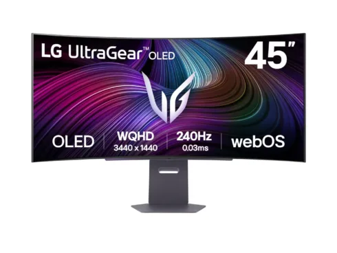 LG   45GX90SA-B   45 "   OLED   WQHD+   240 Hz   0.03 ms   3440 x 1400 pixels   275 cd/m²