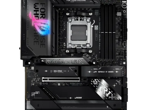 Asus ROG STRIX X870E-E GAMING WIFI   Processor family AMD   Processor socket AM5   DDR5   Supported hard disk drive interfaces SATA, M.2   Number of SATA connectors 4