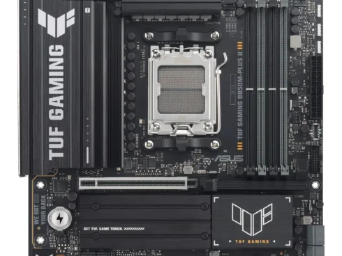 Asus TUF GAMING B850M-PLUS II   Processor family AMD   Processor socket AM5   DDR5   Supported hard disk drive interfaces SATA, M.2   Number of SATA connectors 4