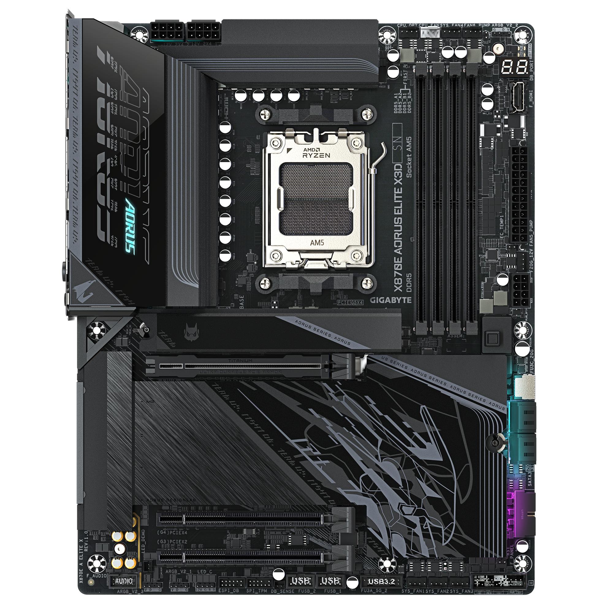 60586ba1-e8dc-44a7-8fed-aebe70523cb9 Mainboard GIGABYTE AMD X870E Socket AM5 ATX RAM DDR5-SDRAM 4xSlots Wi-Fi Yes Bluetooth Yes 4xNumber of M.2 (M) slots X870E A ELITE X X870EAELITEX