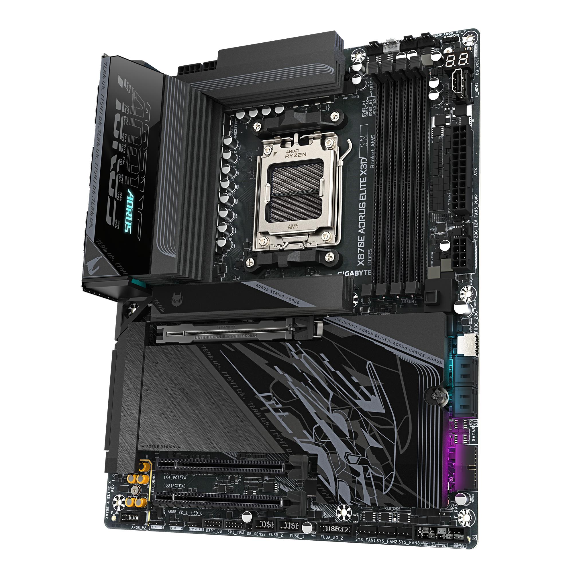 61b8871b-e3d8-4db8-8267-9642a762436f Mainboard GIGABYTE AMD X870E Socket AM5 ATX RAM DDR5-SDRAM 4xSlots Wi-Fi Yes Bluetooth Yes 4xNumber of M.2 (M) slots X870E A ELITE X X870EAELITEX