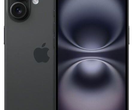 MOBILE PHONE IPHONE 16/128GB BLACK MYE73 APPLE