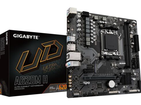Mainboard GIGABYTE AMD A620 Socket AM5 micro ATX RAM DDR5-SDRAM 2xSlots 1xPCI Express x1 slots 1xPCI Express x16 slots 1xNumber of M.2 (M) slots A620MH2.0
