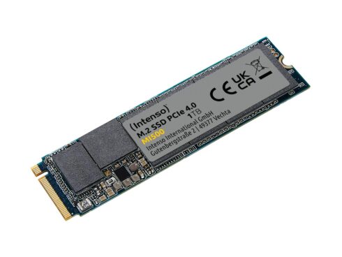 SSD INTENSO MI500 1TB M.2 NVMe 3D NAND Write speed 4500 MBytes/sec Read speed 5300 MBytes/sec 4mm TBW 600 TB MTBF 1500000 hours 3836460