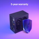 Maitinimo blokas ENDORFY ATX 750 W, šoninis vaizdas su jungtimis