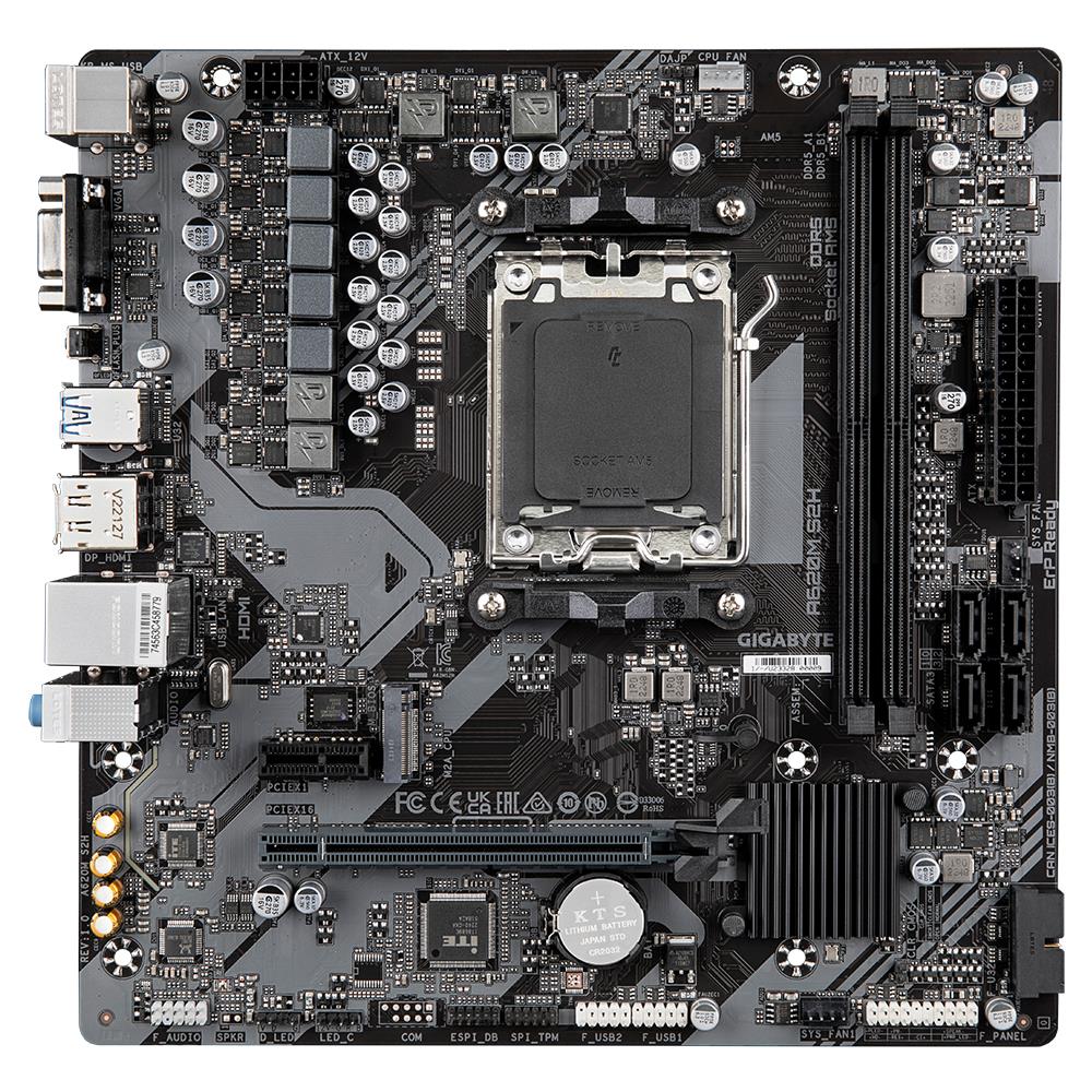 a27dd800-5b46-470b-87e7-304d9ba35be4-1 Mainboard GIGABYTE AMD A620 Socket AM5 micro ATX RAM DDR5-SDRAM 2xSlots 1xPCI Express x1 slots 1xPCI Express x16 slots 1xNumber of M.2 (M) slots A620MS2H2.2