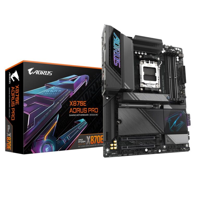 GIGABYTE X870E AORUS PRO su AMD Socket AM5 ir DDR5 atmintimi