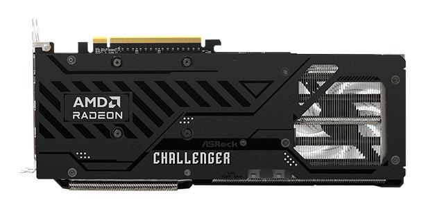 bf325908-11b0-43c2-accb-5d1db25f753d Vaizdo plokštė ASROCK AMD Radeon RX 9070 XT, šoninis vaizdas su jungtimis