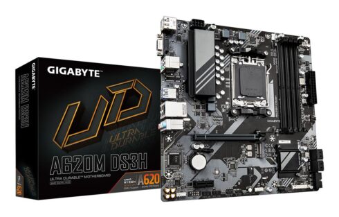 GIGABYTE A620M DS3H 2.0 su AMD A620 ir DDR5 RAM 4xSlots