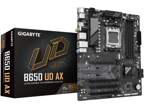 Mainboard GIGABYTE AMD B650 SAM5 ATX Memory DDR5 Memory slots 4 1xPCI-Express 16x 3xPCI-Express 3.0 16x 3xM.2 1xHDMI 1xDisplayPort 6xUSB 2.0 2xUSB 3.2 1xUSB-C 1xRJ45 3xAudio port B650UDAX1.0Y1