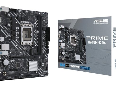 Mainboard ASUS Intel H610 LGA1700 MicroATX Memory DDR4 Memory slots 2 1xPCI-Express 3.0 1x 1xPCI-Express 4.0 16x 1xM.2 1x15pin D-sub 1xHDMI 2xAudio-In 1xAudio-Out 4xUSB 2.0 2xUSB 3.2 1xPS/2 1xRJ45 PRIMEH610M-KD4