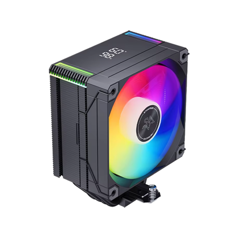 MT4-V4D-ARGB-BK CPU aušintuvas su dviem ventiliatoriais ir ARGB apšvietimu