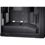 Korpusas ASUS PA602 su skaidriu šonu, matomas ventiliatorius