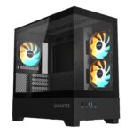 GIGABYTE C201 PANORAMIC juodas MidiTower korpusas su permatomu paneliu