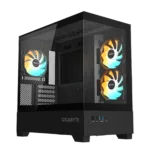 GIGABYTE C201 PANORAMIC juodas MidiTower korpusas su permatomu paneliu