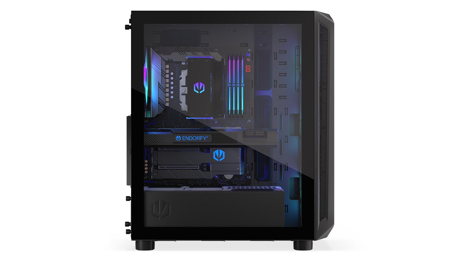 03c3e8e8-65cc-4f7e-92cf-19d75318650f-1 Case ENDORFY Arx 500 ARGB MidiTower Case product features Transparent panel Not included ATX MicroATX MiniITX Colour Black EY2A011