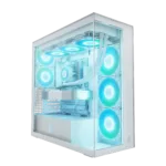 ARCTIC Xtender MidiTower korpusas su skaidriu paneliu, baltas