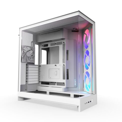 NZXT H9 Flow balta midi bokštas su dideliu aušinimo palaikymu