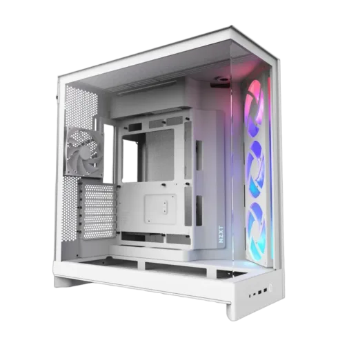 NZXT H9 Flow balta midi bokštas su dideliu aušinimo palaikymu