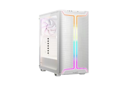 BE QUIET PURE BASE 501 DX korpusas su permatomis durelėmis, baltas