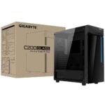 Case GIGABYTE C200 GLASS MidiTower Not included ATX MicroATX MiniITX Colour Black GB-C200G