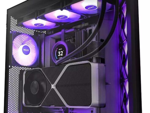 Case NZXT H6 Flow RGB MidiTower Case product features Transparent panel Not included ATX MicroATX MiniITX Colour Black CC-H61FB-R1