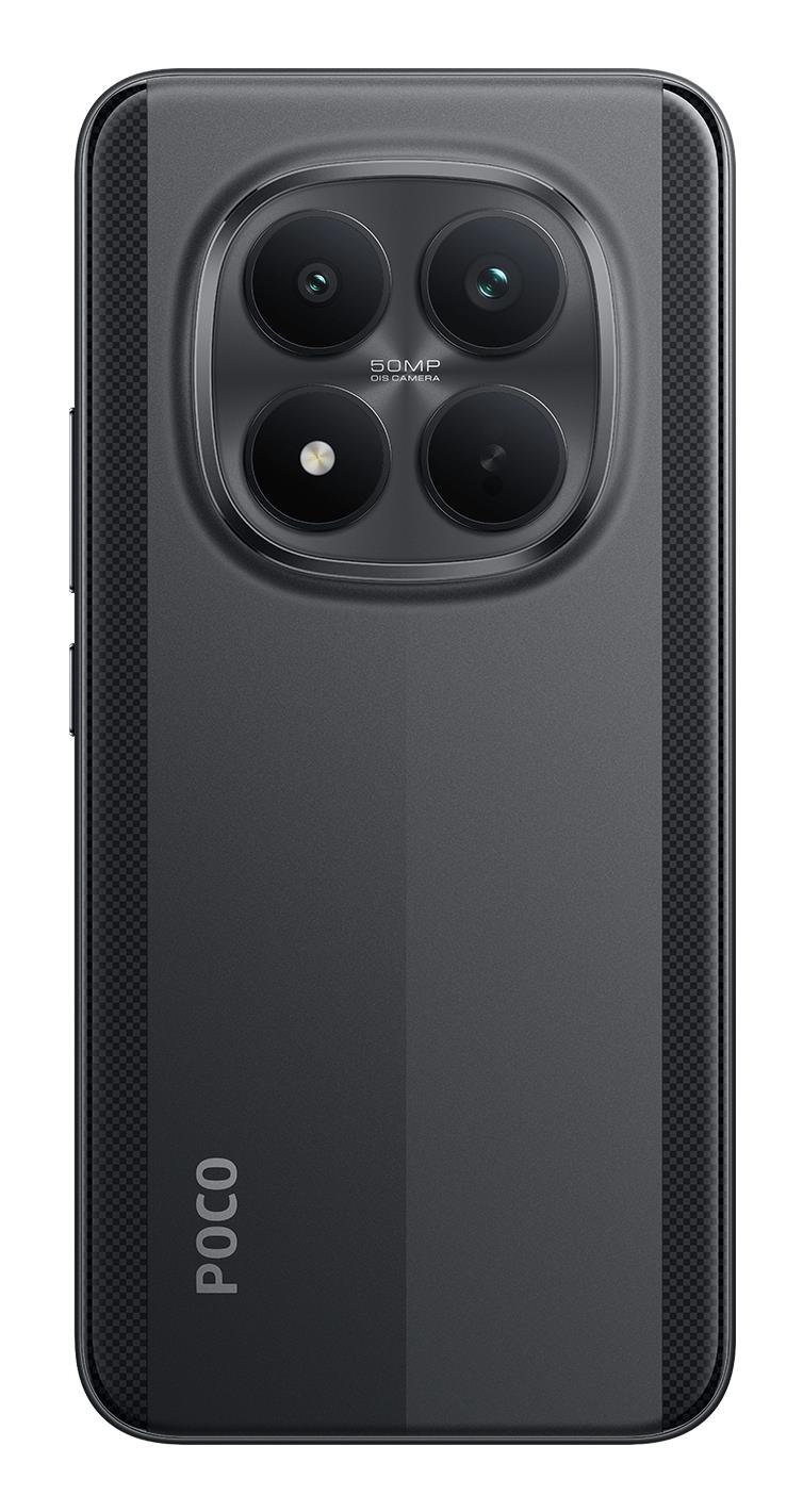 1477c63c-983b-4f00-99ef-6256f36abbc0 POCO M8 Pro 5G mobilusis telefonas, juodas, šoninis vaizdas