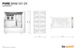 Case BE QUIET PURE BASE 501 DX MidiTower Case product features Transparent panel Not included ATX MicroATX MiniITX Colour White BGW77