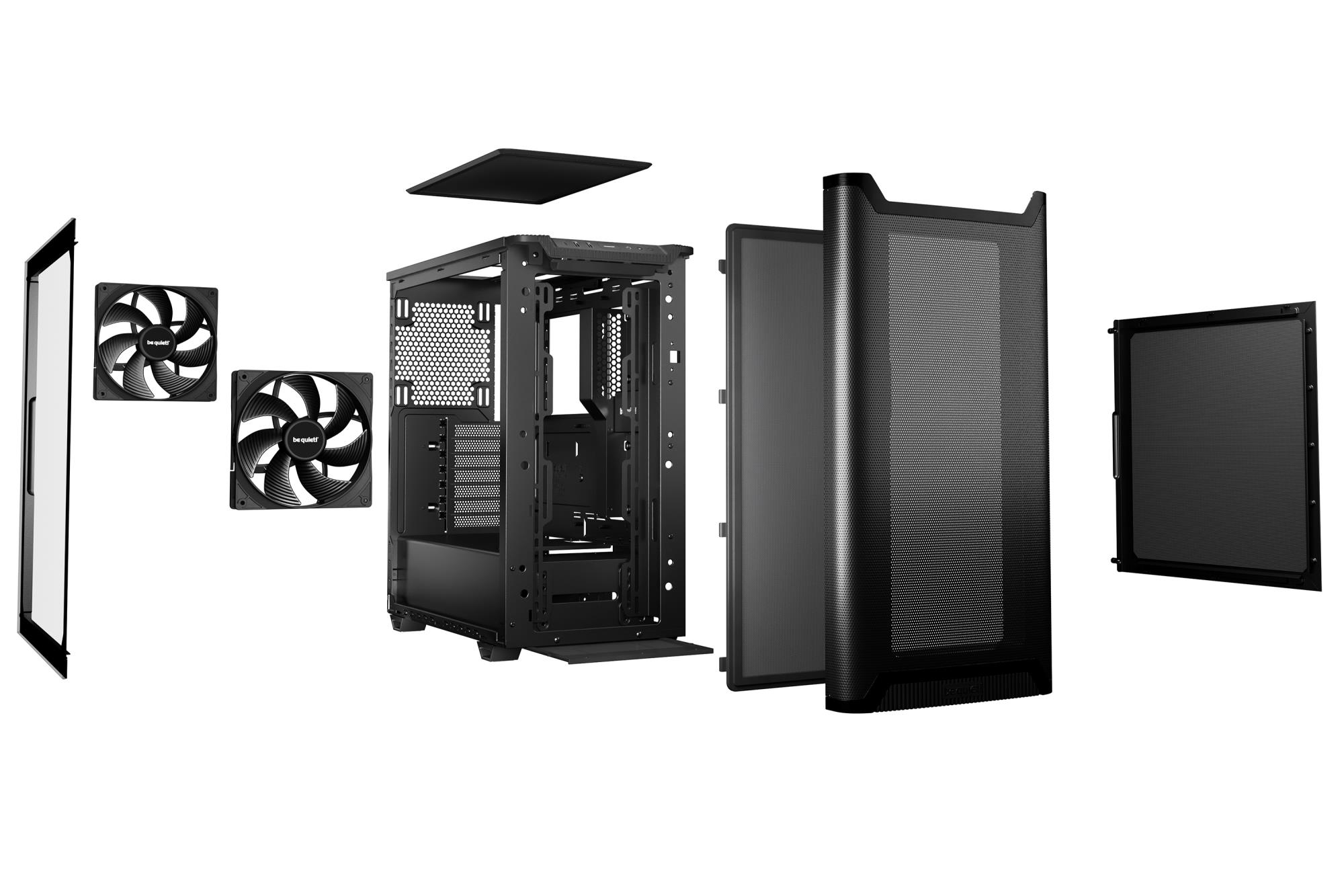 16cb15c2-8784-4556-88f8-ffa97cff4c3e-1 Case BE QUIET PURE BASE 501 MidiTower Not included ATX MicroATX MiniITX Colour Black BGW74