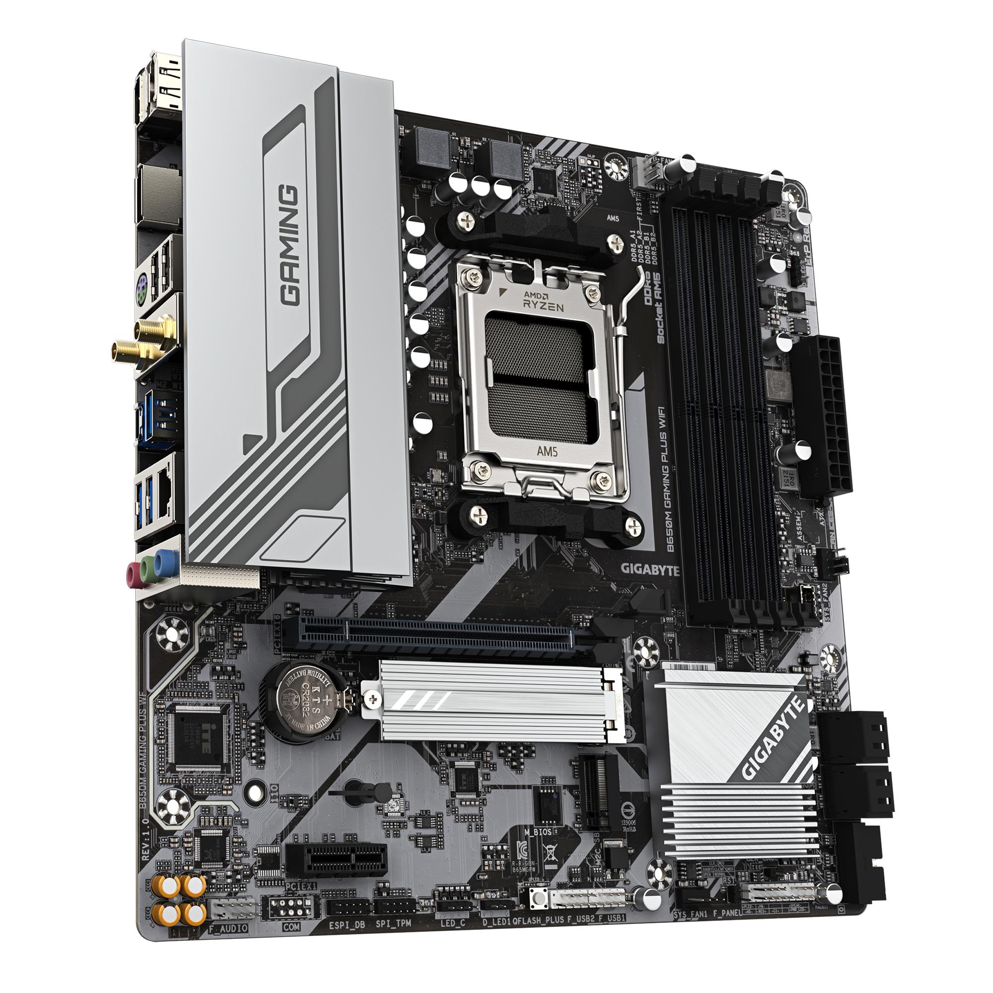 17df502d-ce51-4413-ba45-319ba6fefac4 Mainboard GIGABYTE AMD B650 SAM5 Micro-ATX Memory DDR5 Memory slots 4 B650MGAMINGPLUSWF1.3