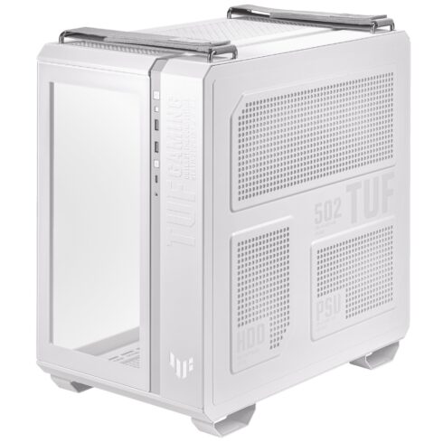 ASUS TUF Gaming GT502 korpusas su permatomu paneliu, baltas