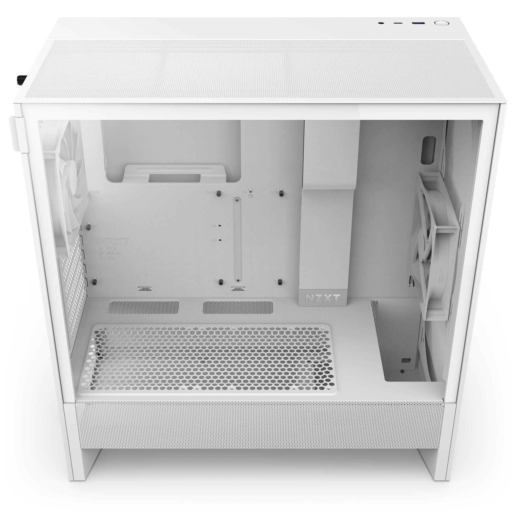 26ce22f6-71e5-42a5-ab72-ffb54cdfcd07-1 Case NZXT H5 Flow MidiTower Case product features Transparent panel Not included ATX EATX MicroATX MiniITX Colour White CC-H52FW-01