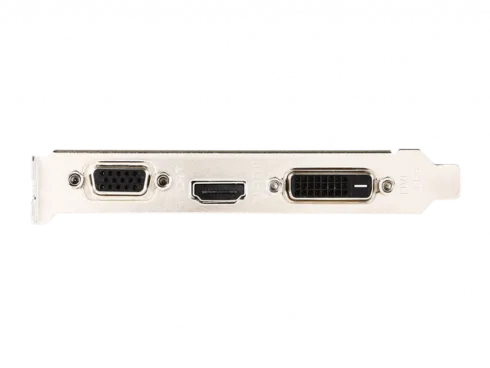 MSI   GT 710 2GD3H LP   NVIDIA   2 GB   GeForce GT 710   DDR3   DVI-D ports quantity 1   HDMI ports quantity 1   PCI Express 2.0 x16 (uses x8)   Memory clock speed 1600 MHz   Processor frequency 954 MHz   VGA (D-Sub) ports quantity 1