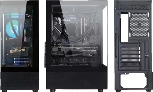 GOLDEN TIGER Raider DK-6 juodas Midi Tower korpusas, palaiko ATX/micro ATX