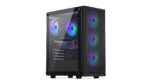 Korpusas ENDORFY Ventum 200 ARGB su permatomu paneliu, juodas