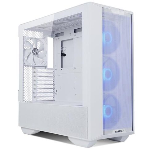 LIAN LI LANCOOL III korpusas su permatomu paneliu, baltas