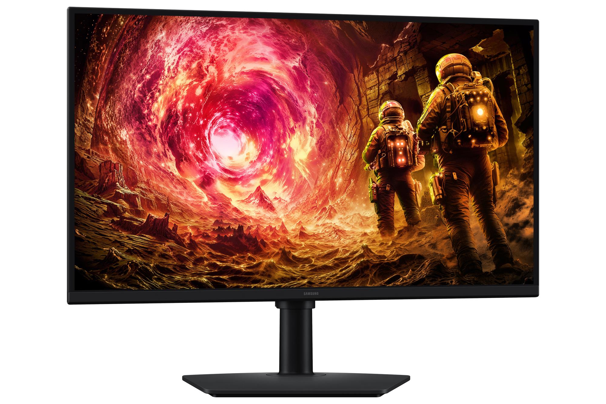 2e5ba591-b26e-4d4f-9840-7c97410c052b Monitorius SAMSUNG 27" su matiniu paviršiumi, šoninis vaizdas