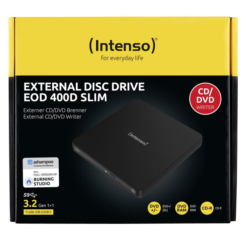32670a89-e752-4e58-9720-70c6a25cd395 Išorinis DVD RW įrenginys Intenso, matomas iš šono