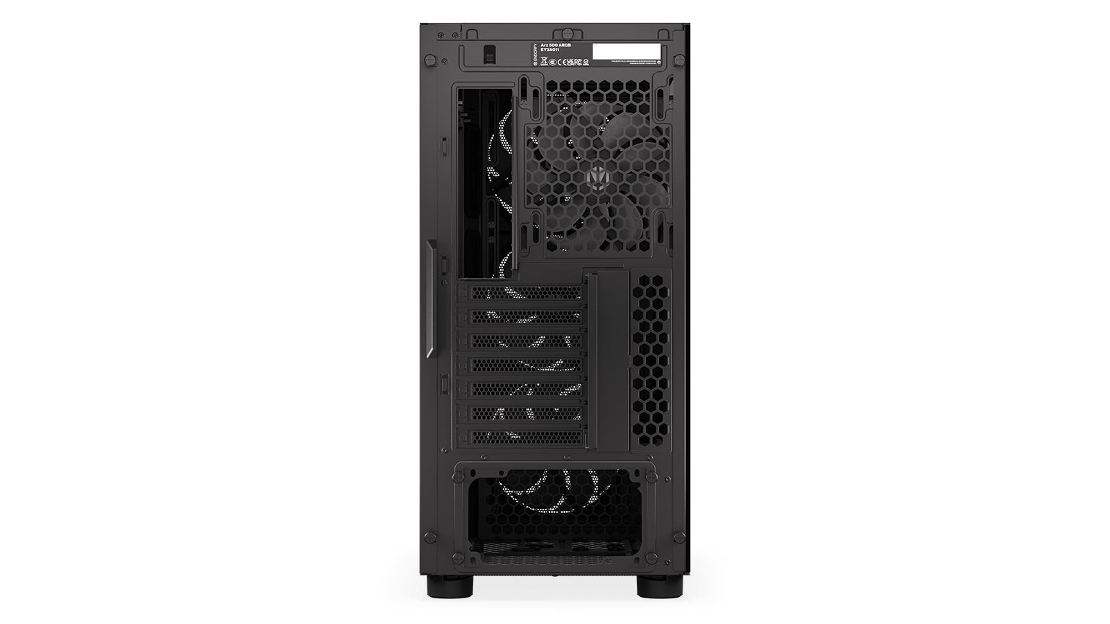 32dfae15-31ca-479e-8294-d99f1334af99-1 Case ENDORFY Arx 500 ARGB MidiTower Case product features Transparent panel Not included ATX MicroATX MiniITX Colour Black EY2A011