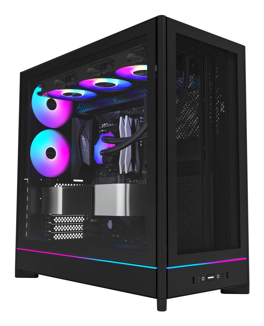 331847f1-bd7b-4459-a53e-96c03ef02463-1 Case MONTECH HS01 PRO MidiTower Case product features Removeable HDD basket/Transparent panel Not included ATX MicroATX MiniITX Colour Black HS01PRO(B)