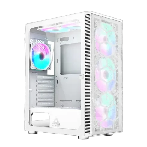 Korpusas Montech X3 Mesh MidiTower, baltas, skirtas ATX, MicroATX, MiniITX