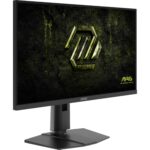 Monitorius MSI 27" su 2560 x 1440 pikselių ekranu, šoninis vaizdas